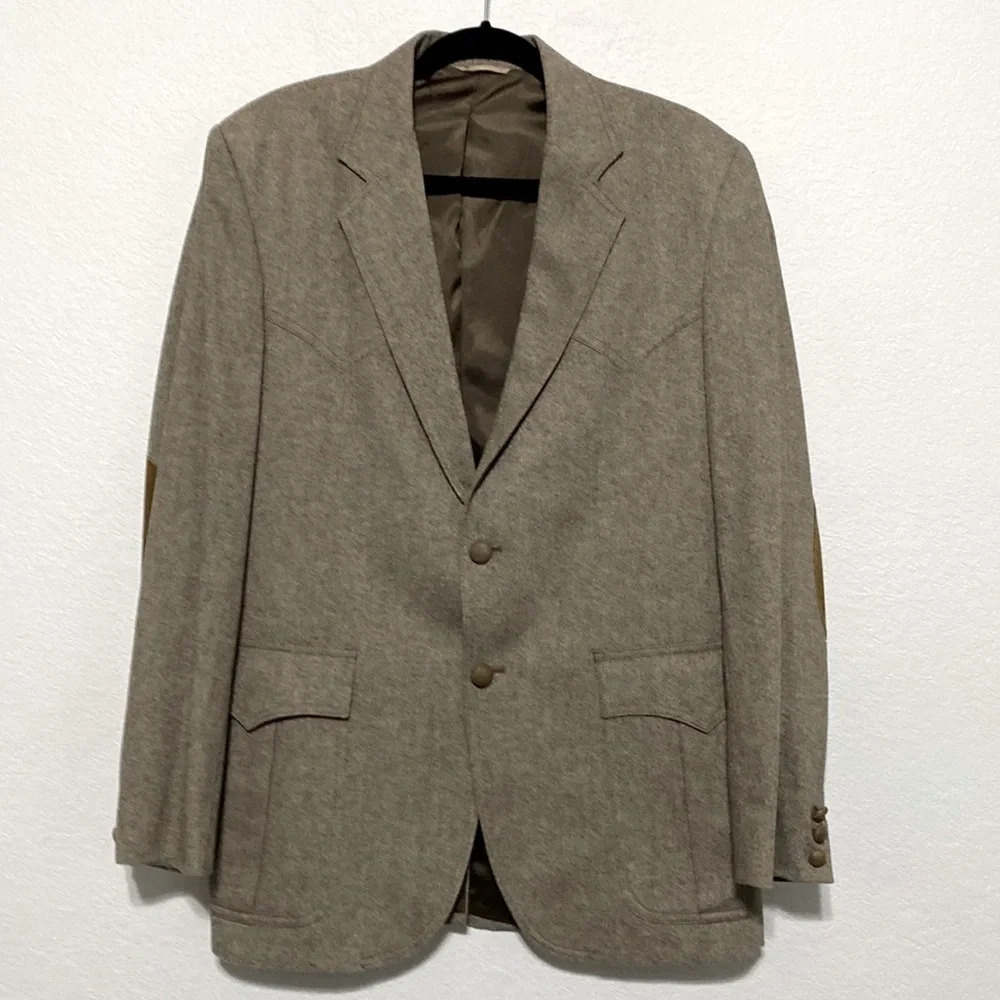 Circle S Western Wear Brown/Tan Sport Coat Size 42L